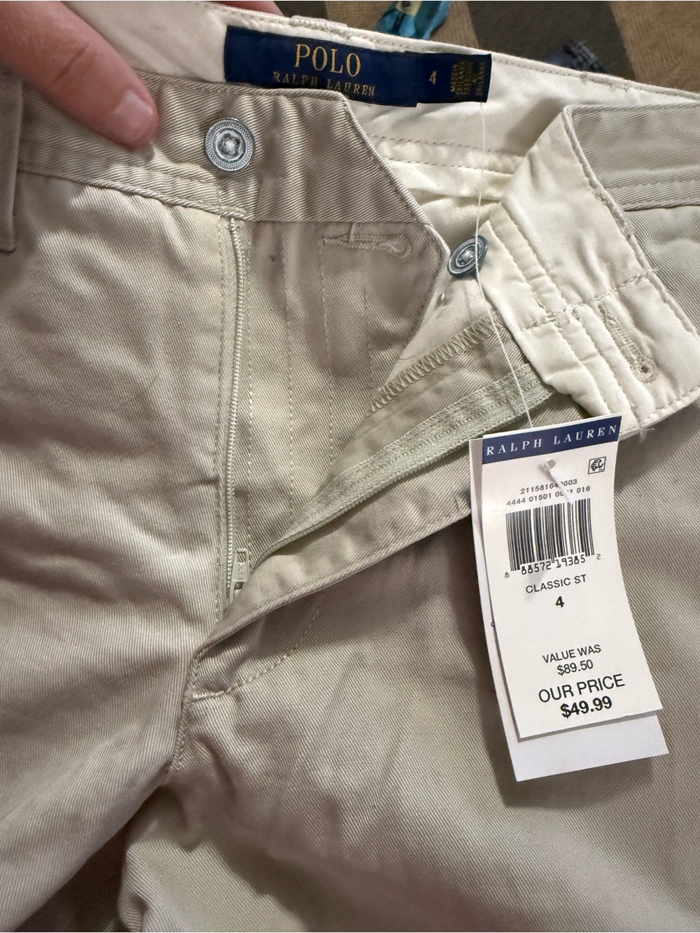 Polo by Ralph Lauren Straight Classic Chino Pants in Light Khaki